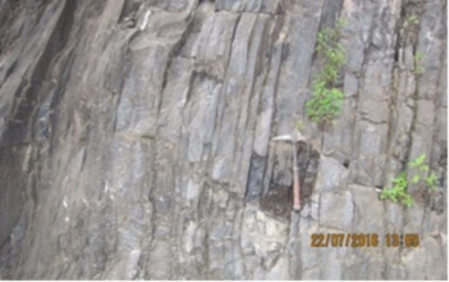 Tectonic unconformity boundary between upper Cambrian and lower-middle Devonian sedimentary rocks in Quang Han commune