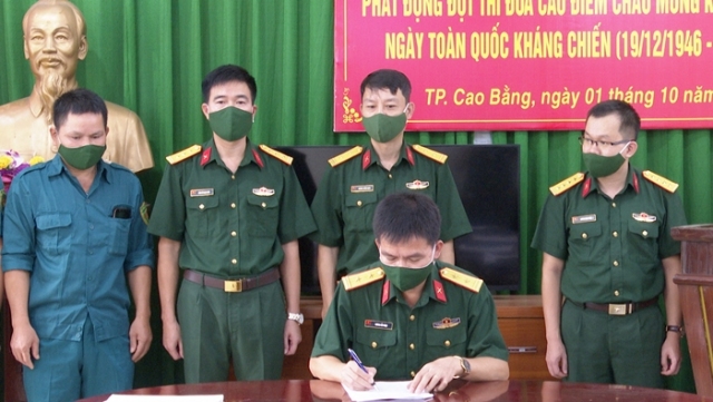 Ban CHQS thành phố phát động thi đua cao điểm chào mừng kỷ niệm 75 năm ngày toàn quốc kháng chiến