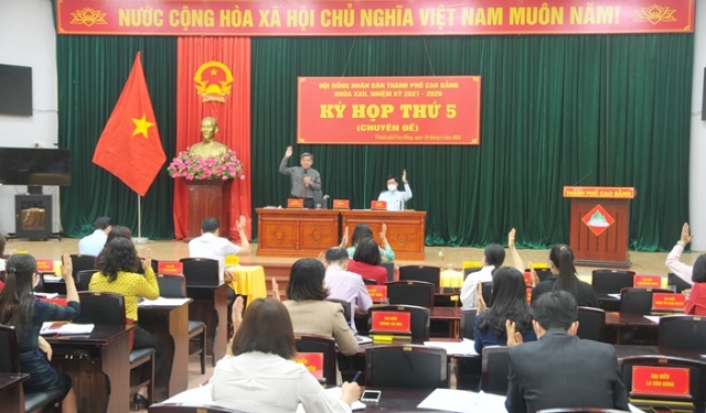 THÔNG BÁO TỔ CHỨC KỲ HỌP THỨ 6, HĐND THÀNH PHỐ CAO BẰNG KHÓA XXII, NHIỆM KỲ 2021-2026
