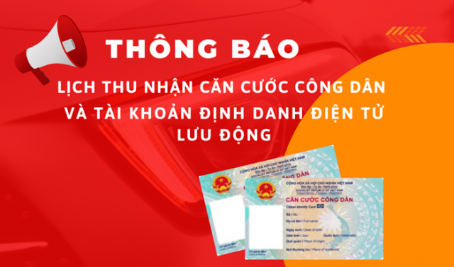 THÔNG BÁO LỊCH THU NHẬN CĂN CƯỚC CÔNG DÂN VÀ TÀI KHOẢN ĐỊNH DANH ĐIỆN TỬ LƯU ĐỘNG TRÊN ĐỊA BÀN  THÀNH PHỐ CAO BẰNG