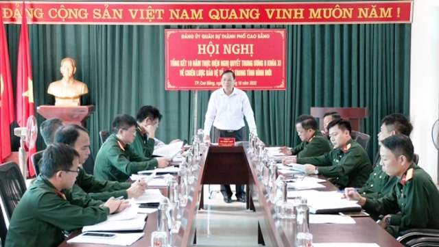 Đảng ủy Quân sự Thành phố tổng kết 10 năm thực hiện Nghị quyết Trung ương 8 khóa XI về "Chiến lược bảo vệ Tổ quốc trong tình hình mới"