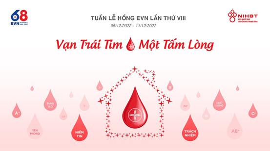 Hãy cùng tham gia hưởng ứng Tuần lễ hồng EVN lần VIII năm 2022