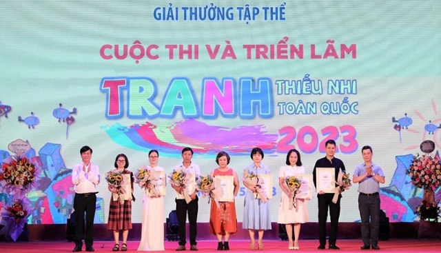 Trường Tiểu học Hợp Giang đạt giải tập thể Cuộc thi và Triển lãm tranh thiếu nhi toàn quốc