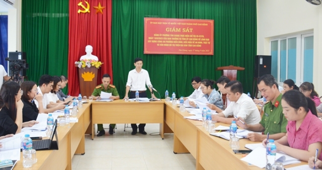 Ủy ban MTTQ Thành phố giám sát việc thực hiện các chỉ tiêu phát triển kinh tế, xã hội tại phường Tân Giang