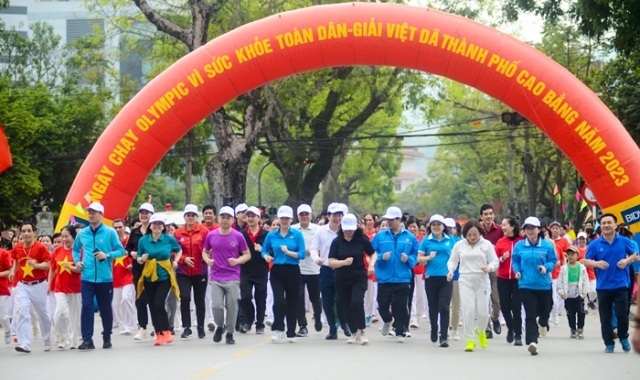 Ngày chạy Olympic vì sức khỏe toàn dân và Giải Việt dã thành phố Cao Bằng diễn ra vào ngày 31/3/2024