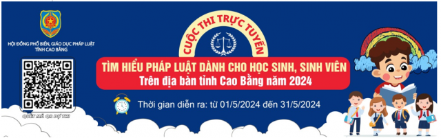 Thể lệ cuộc thi trực tuyến “Tìm hiểu pháp luật dành cho học sinh, sinh viên” trên địa bàn tỉnh năm 2024.