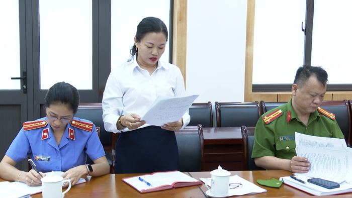 lanh dao toa an nhan dan bao cao cong tac phong chong tham nhung cua don vi tai hoi nghi